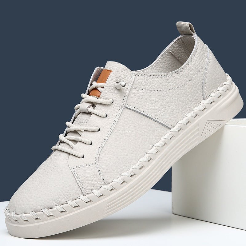 First Layer Soft Cowhide Men's Sneakers Breathable Sweat Absorbing - Mom & Kids