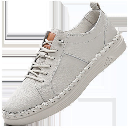First Layer Soft Cowhide Men's Sneakers Breathable Sweat Absorbing - Mom & Kids