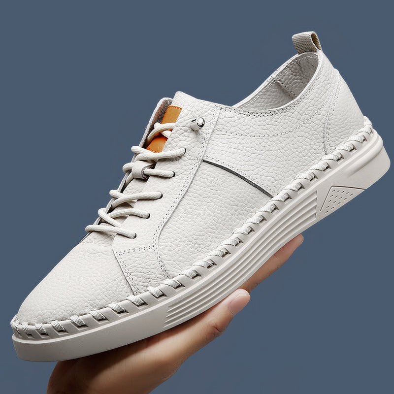 First Layer Soft Cowhide Men's Sneakers Breathable Sweat Absorbing - Mom & Kids