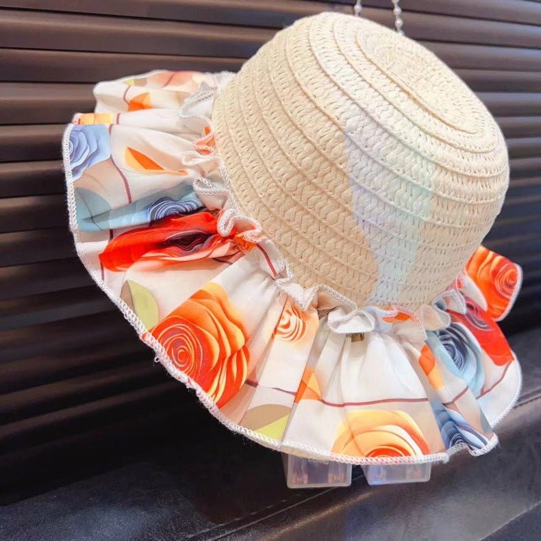 Girls Rose Flower Bowknot Dress 2025 Baby Sweet Princess Dress Sleeveless Vest Dress with Hat (Available) - Mom & Kids