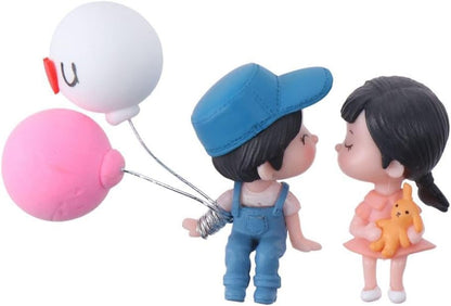 2pcs Cartoon Character Air Balloon Car Dashboard Decor, Resin Car Interior Ornament with Cute Couple Design, Perfect Gift for Couples and Friends, Car Accessory | Playful Design | Durable Plastic, Car Decorations