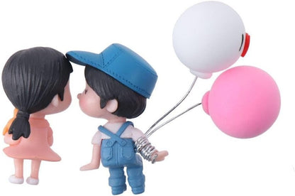 2pcs Cartoon Character Air Balloon Car Dashboard Decor, Resin Car Interior Ornament with Cute Couple Design, Perfect Gift for Couples and Friends, Car Accessory | Playful Design | Durable Plastic, Car Decorations