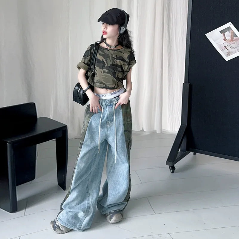 Street Dance Style Functional Wide-leg Sports Pants (Only Pant)  (Available)