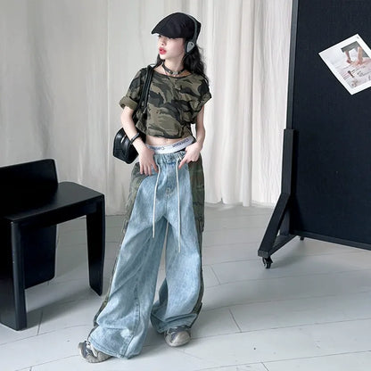 Street Dance Style Functional Wide-leg Sports Pants (Only Pant)  (Available)