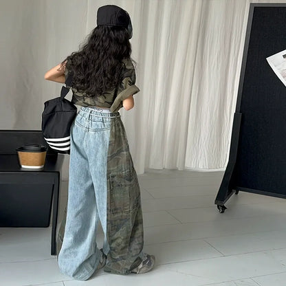 Street Dance Style Functional Wide-leg Sports Pants (Only Pant)  (Available)
