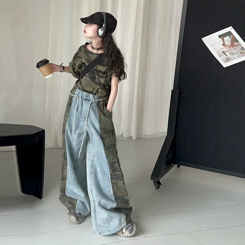 Street Dance Style Functional Wide-leg Sports Pants (Only Pant)  (Available)