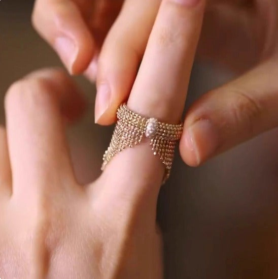 Elegant Italian-style heavy-duty imitation gold ring