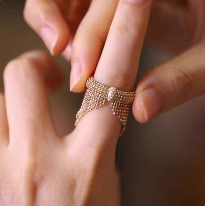 Elegant Italian-style heavy-duty imitation gold ring