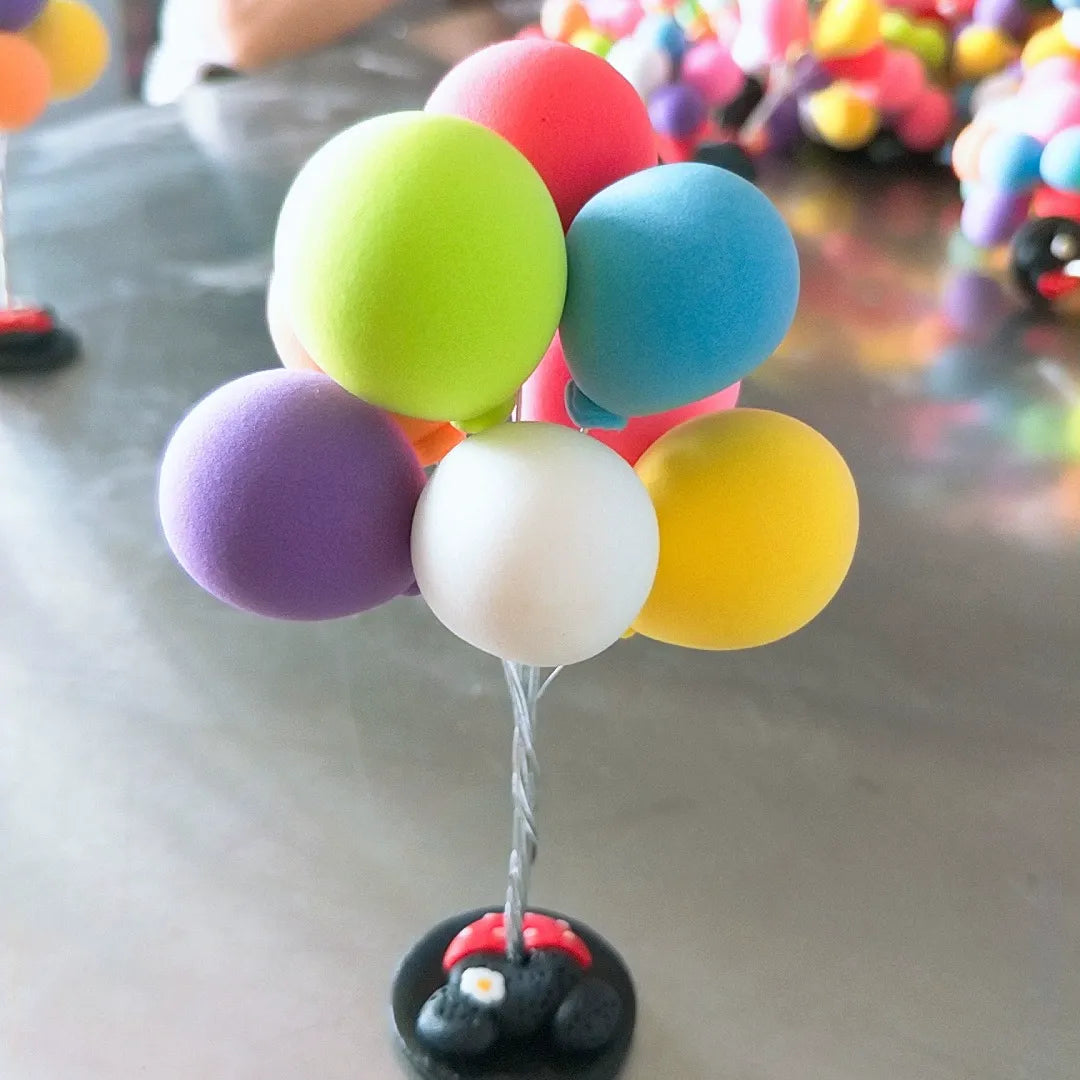 1pc of colorful clay balloon car dashboard decoration - with a cute cartoon design, perfectly suitable as an interior accessory for new cars. (Available)