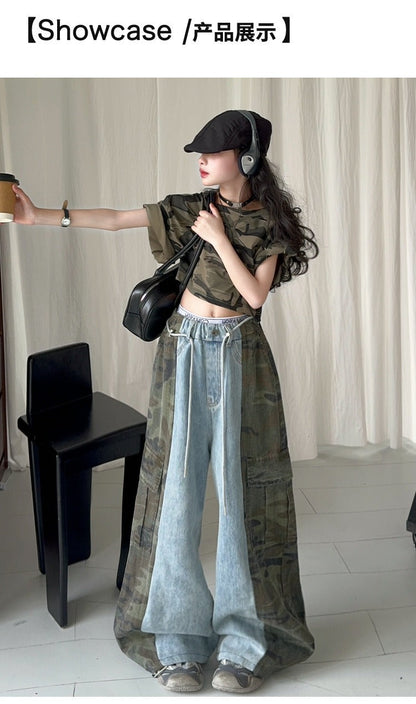 Street Dance Style Functional Wide-leg Sports Pants (Only Pant)  (Available)