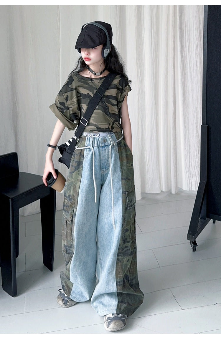 Street Dance Style Functional Wide-leg Sports Pants (Only Pant)  (Available)