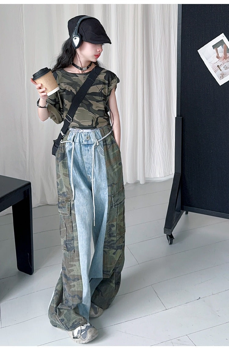 Street Dance Style Functional Wide-leg Sports Pants (Only Pant)  (Available)