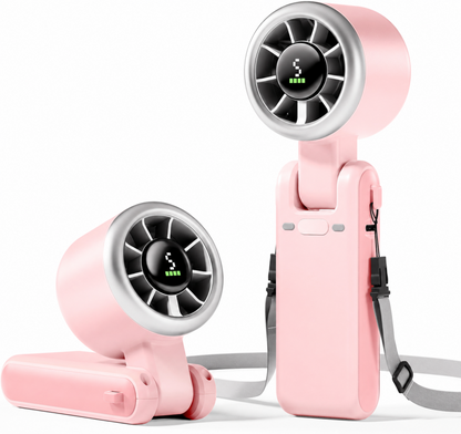 Premium High Speed Turbo Fan – Portable USB Handheld & Neck Hanging Folding Fan