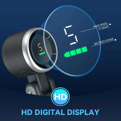 Premium High Speed Turbo Fan – Portable USB Handheld & Neck Hanging Folding Fan