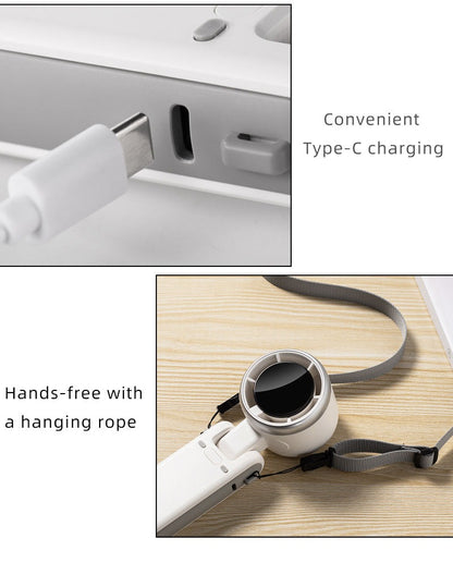 Premium High Speed Turbo Fan – Portable USB Handheld & Neck Hanging Folding Fan