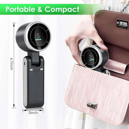Premium High Speed Turbo Fan – Portable USB Handheld & Neck Hanging Folding Fan