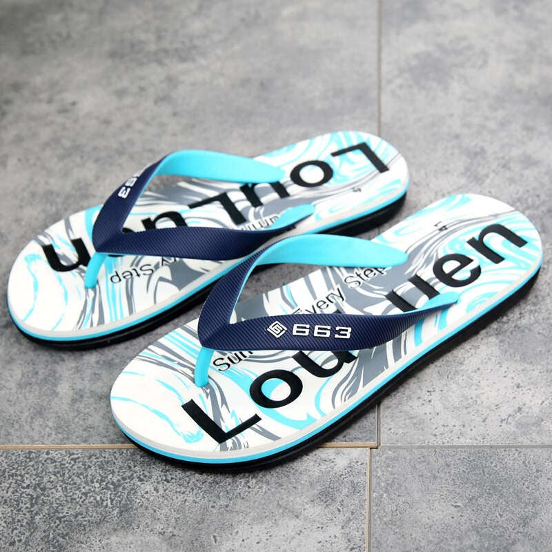 Herringbone Rubber Anti slip Clamp Feet Sandals, Beach Slippers for Outer Wear, Men's Summer (Available)