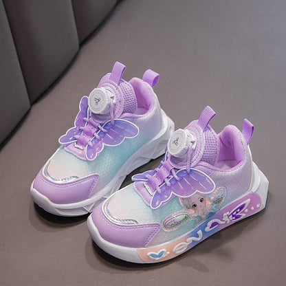 New Princess Elsa Shoes with Leather Surface, Super Soft Waterproof Children's Sports Shoes (Copy)