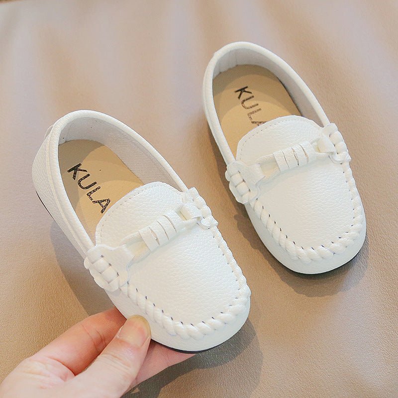 Korean Style Casual Children Gommino Soft Bottom Slip On Baby Shoes Boys' Leather Shoes Slip-on (Available) - Mom & Kids