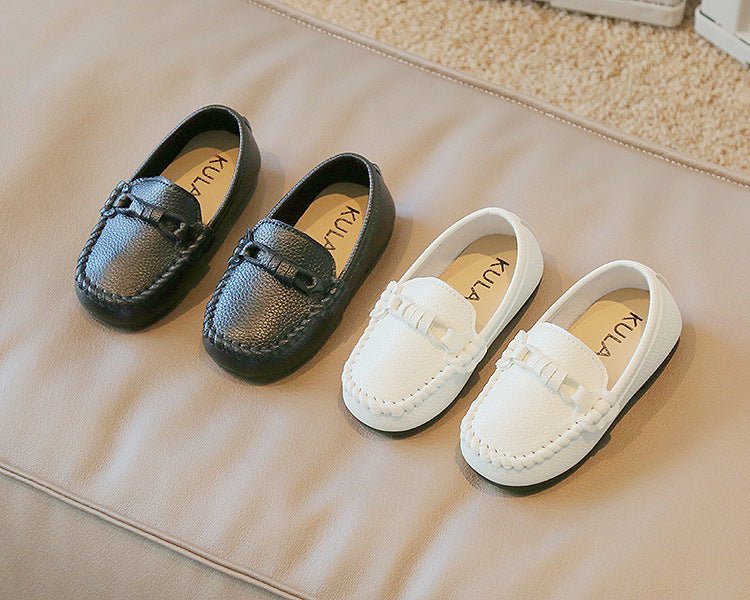 Korean Style Casual Children Gommino Soft Bottom Slip On Baby Shoes Boys' Leather Shoes Slip-on (Available) - Mom & Kids