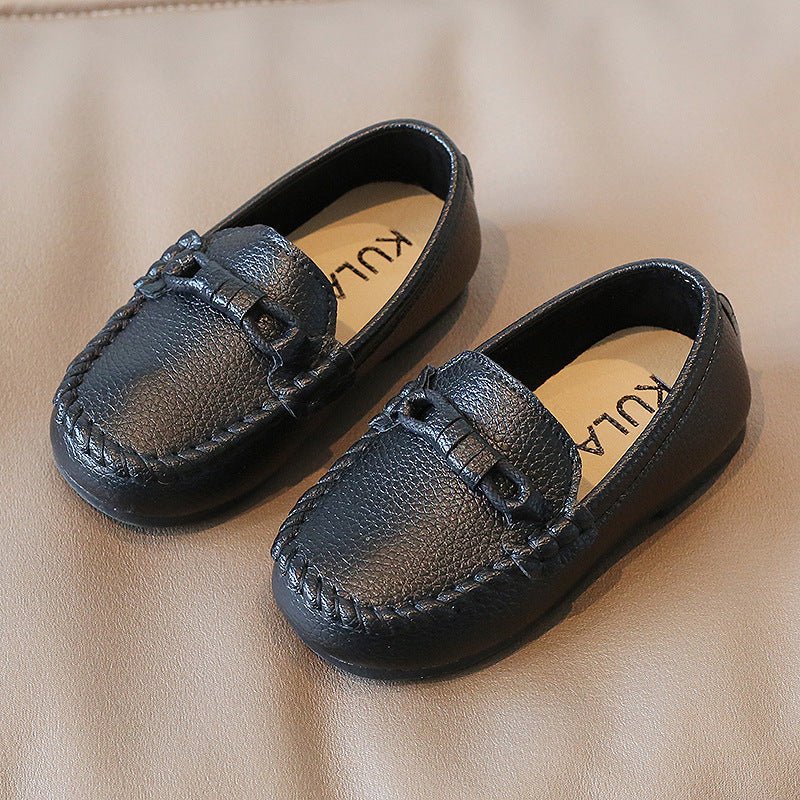 Korean Style Casual Children Gommino Soft Bottom Slip On Baby Shoes Boys' Leather Shoes Slip-on (Available) - Mom & Kids