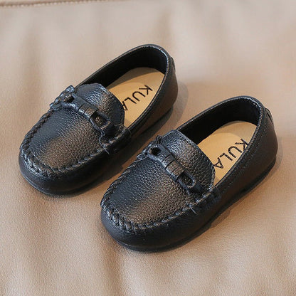 Korean Style Casual Children Gommino Soft Bottom Slip On Baby Shoes Boys' Leather Shoes Slip-on (Available) - Mom & Kids