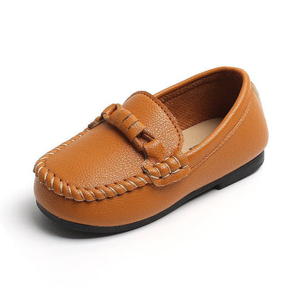 Korean Style Casual Children Gommino Soft Bottom Slip On Baby Shoes Boys' Leather Shoes Slip-on (Available) - Mom & Kids