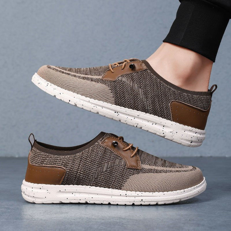 Men's Laceless Canvas Shoes Lightweight Breathable Plus Size Social Casual Men's Shoes - Mom & Kids