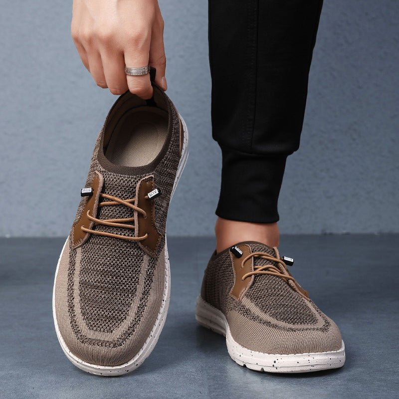 Men's Laceless Canvas Shoes Lightweight Breathable Plus Size Social Casual Men's Shoes - Mom & Kids