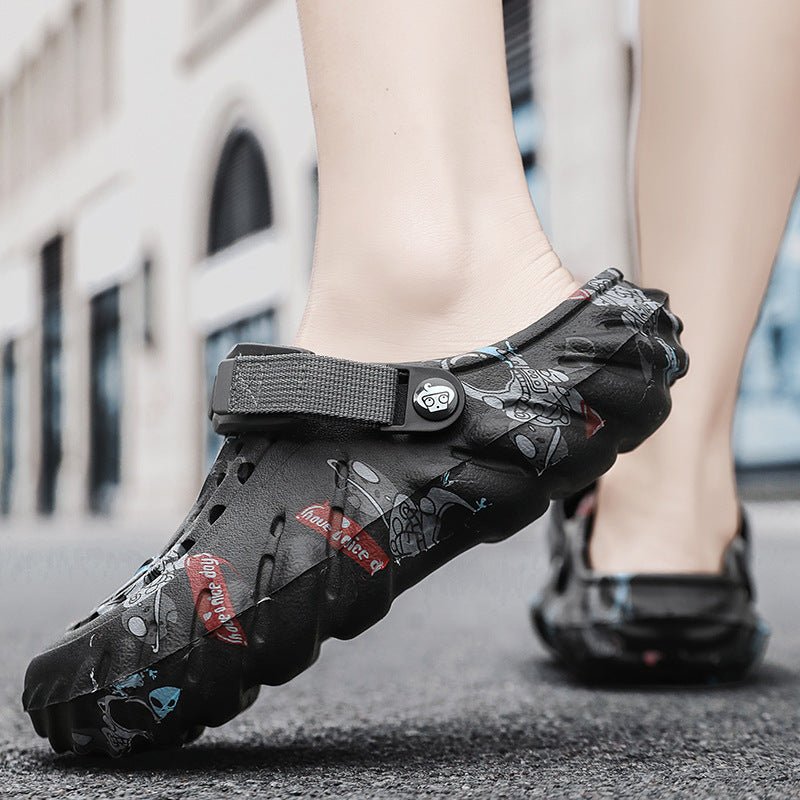 Men's Plus Size EVA Rubber And Plastic Outdoor Fashion Closed Toe Sandals - Mom & Kids