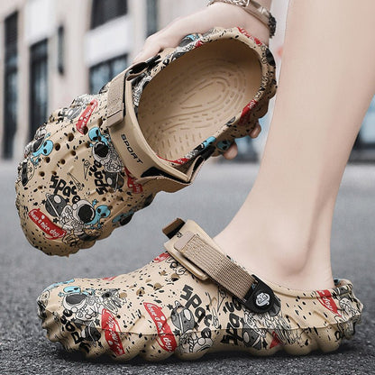 Men's Plus Size EVA Rubber And Plastic Outdoor Fashion Closed Toe Sandals - Mom & Kids
