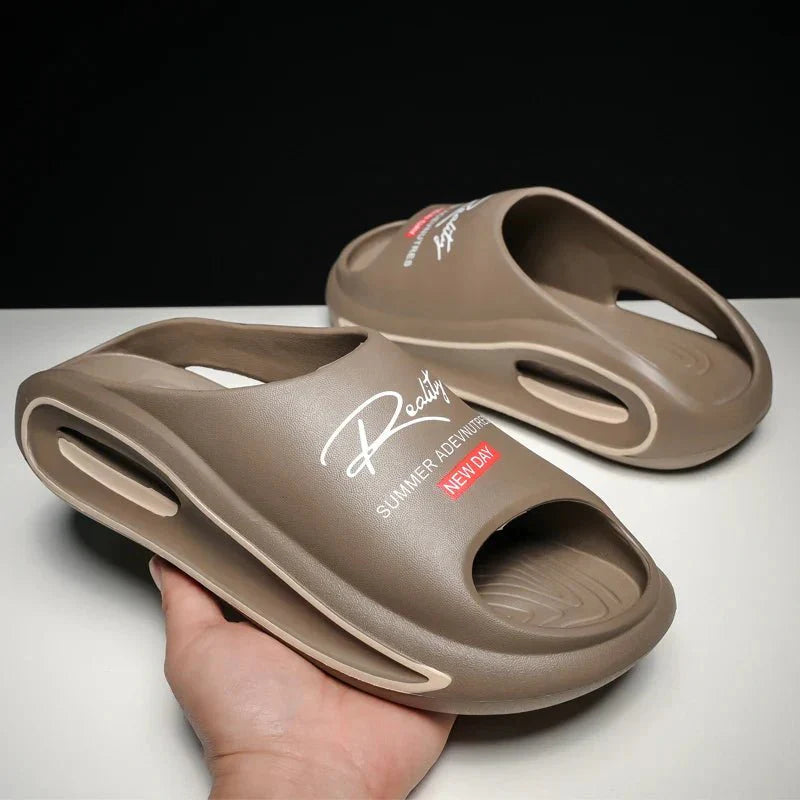 Men's Slippers New Style Casual Soft-Soled Home Sandals Non-Slip Thick-Soled Comfortable Lightweight Beach Shoes - Mom & Kids
