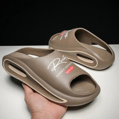 Men's Slippers New Style Casual Soft-Soled Home Sandals Non-Slip Thick-Soled Comfortable Lightweight Beach Shoes - Mom & Kids