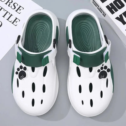 New Summer Men's Barefoot Sandals Soft Sole Comfortable Breathable Non Slip Tulip Slippers Thick Sole Casual Walking Beach Shoes - Mom & Kids