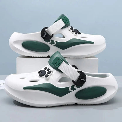New Summer Men's Barefoot Sandals Soft Sole Comfortable Breathable Non Slip Tulip Slippers Thick Sole Casual Walking Beach Shoes - Mom & Kids