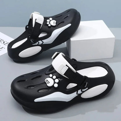 New Summer Men's Barefoot Sandals Soft Sole Comfortable Breathable Non Slip Tulip Slippers Thick Sole Casual Walking Beach Shoes - Mom & Kids