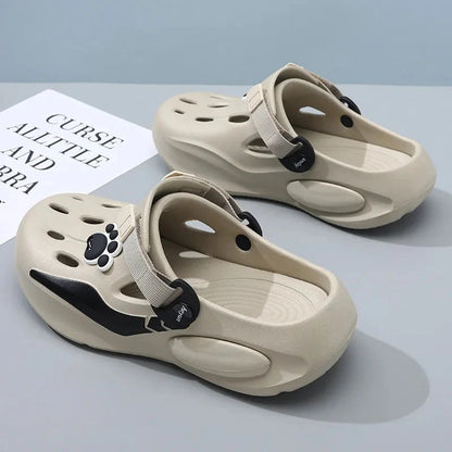 New Summer Men's Barefoot Sandals Soft Sole Comfortable Breathable Non Slip Tulip Slippers Thick Sole Casual Walking Beach Shoes - Mom & Kids
