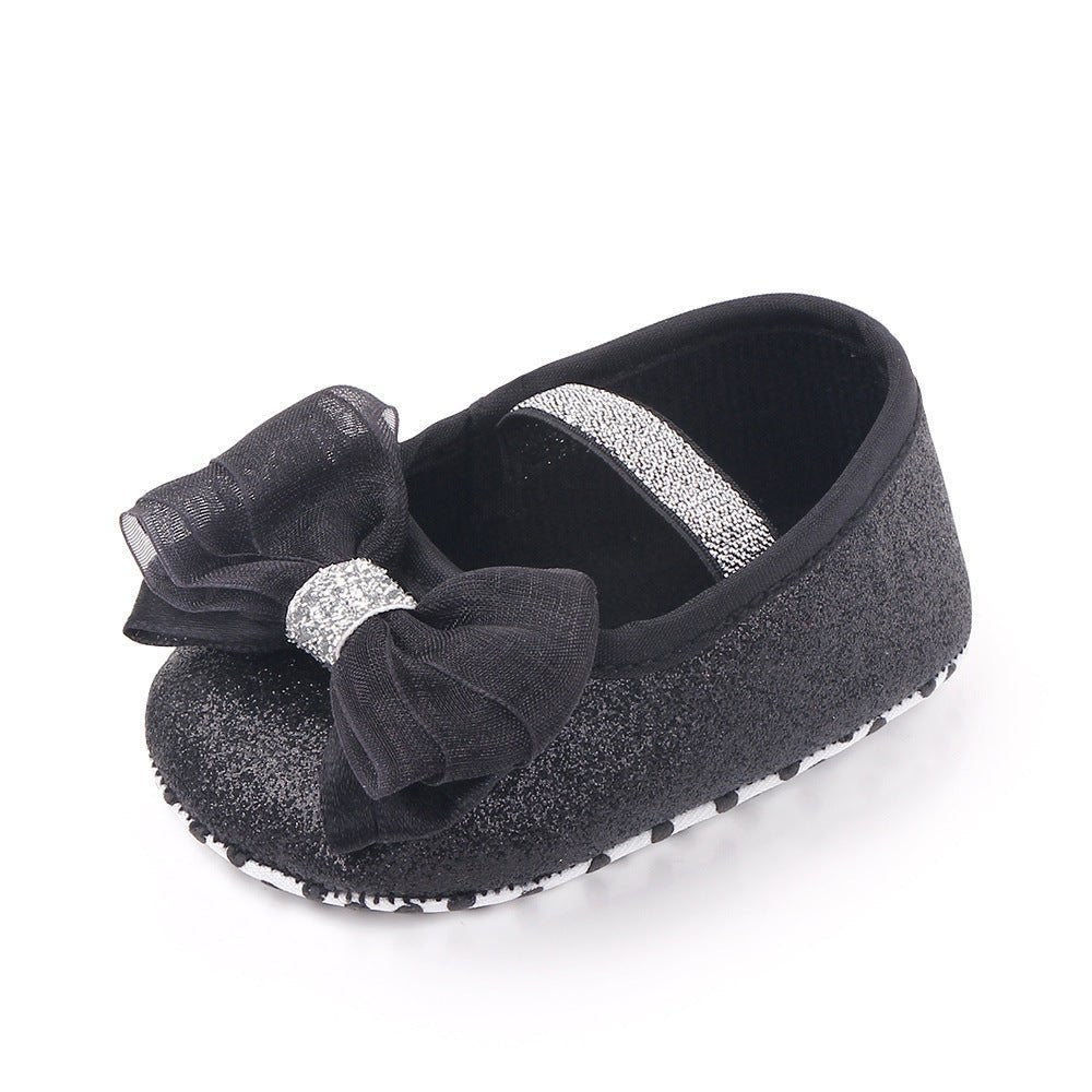 Newborn Princess Shoes Baby Shoes Soft Soled Baby Shoes Bow Princess Shoes Single Shoes (Available) - Mom & Kids