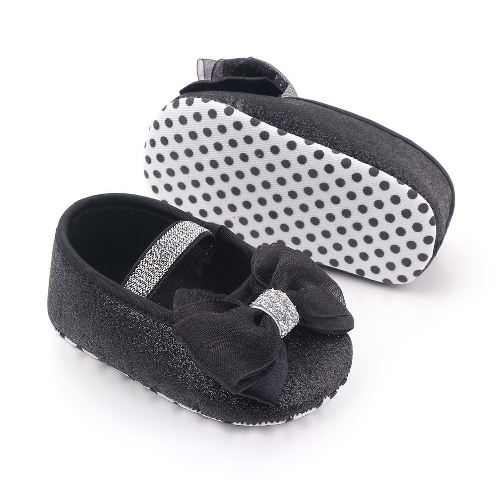 Newborn Princess Shoes Baby Shoes Soft Soled Baby Shoes Bow Princess Shoes Single Shoes (Available) - Mom & Kids