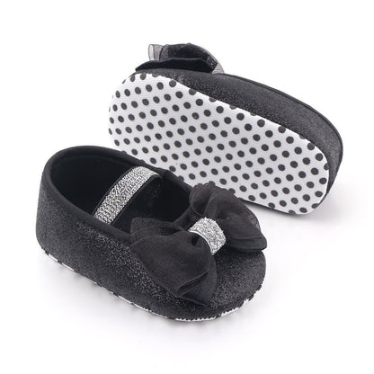 Newborn Princess Shoes Baby Shoes Soft Soled Baby Shoes Bow Princess Shoes Single Shoes (Available) - Mom & Kids