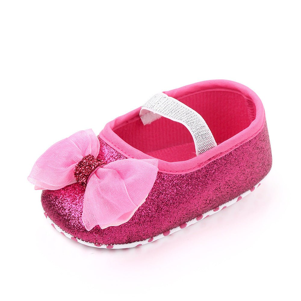 Newborn Princess Shoes Baby Shoes Soft Soled Baby Shoes Bow Princess Shoes Single Shoes (Available) - Mom & Kids