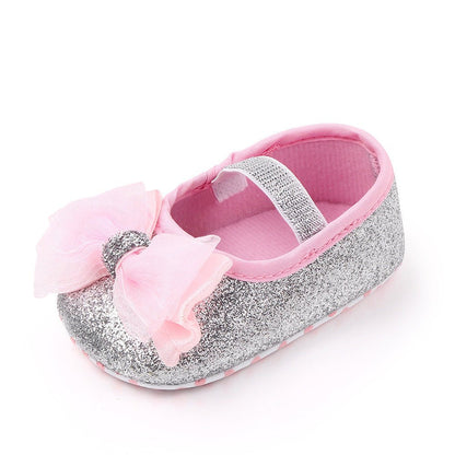 Newborn Princess Shoes Baby Shoes Soft Soled Baby Shoes Bow Princess Shoes Single Shoes (Available) - Mom & Kids
