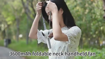 Premium High Speed Turbo Fan – Portable USB Handheld & Neck Hanging Folding Fan