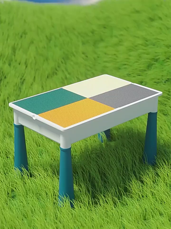 Children's Multifunctional Educational Baby Early Education Large Particle Slide Building Block Table Learning Game Table Toy video 2