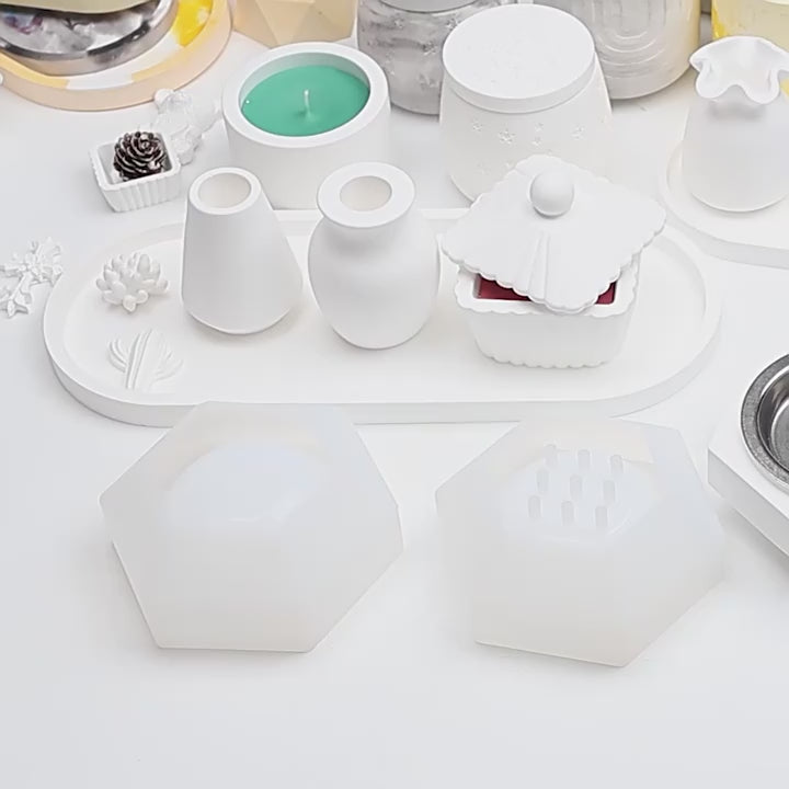 Factory direct sales of cylindrical lace storage bowls, silicone molds, crystal epoxy DIY irregular storage plates wholesale. video 1