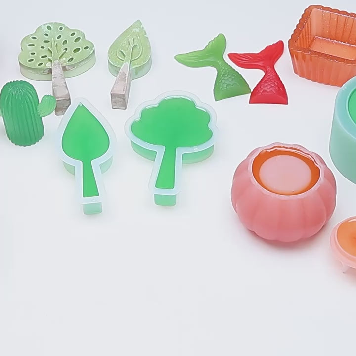 Factory in stock large cut surface flowerpot silicone mold crystal drop glue diy striped diamond surface fleshy potted wholesale video 1
