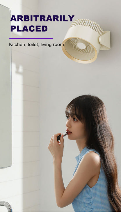 🪭 Multifunctional 360° Rotation Portable Rechargeable Air Cooling Circulating Fan!! ( Available )