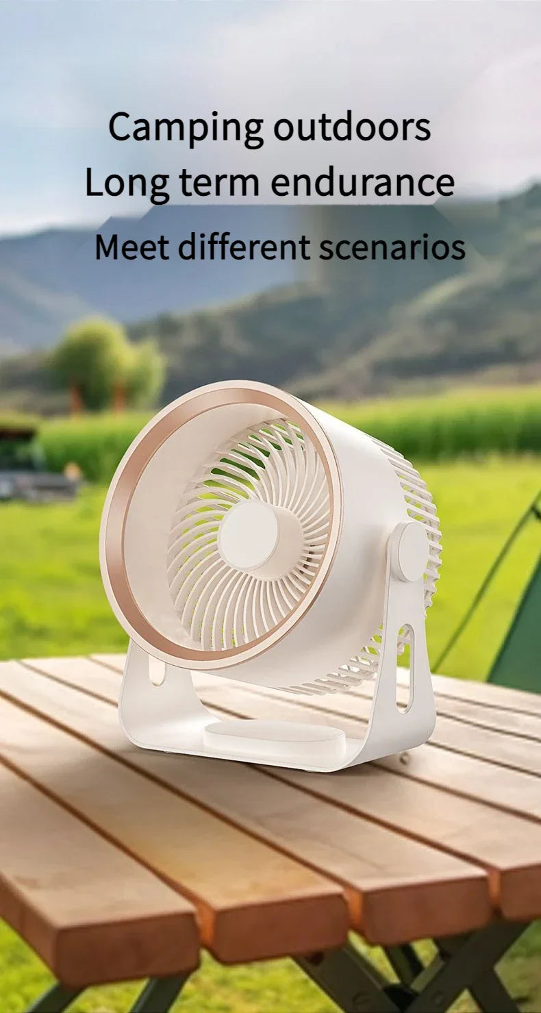 🪭 Multifunctional 360° Rotation Portable Rechargeable Air Cooling Circulating Fan!! ( Available )
