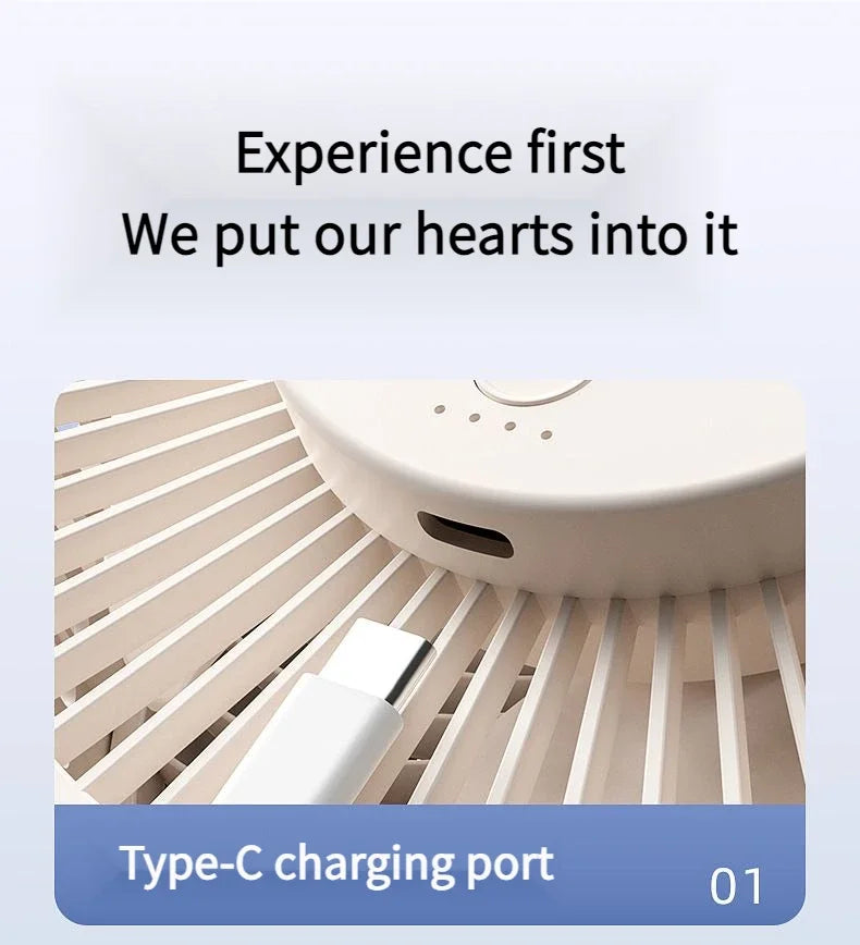 🪭 Multifunctional 360° Rotation Portable Rechargeable Air Cooling Circulating Fan!! ( Available )