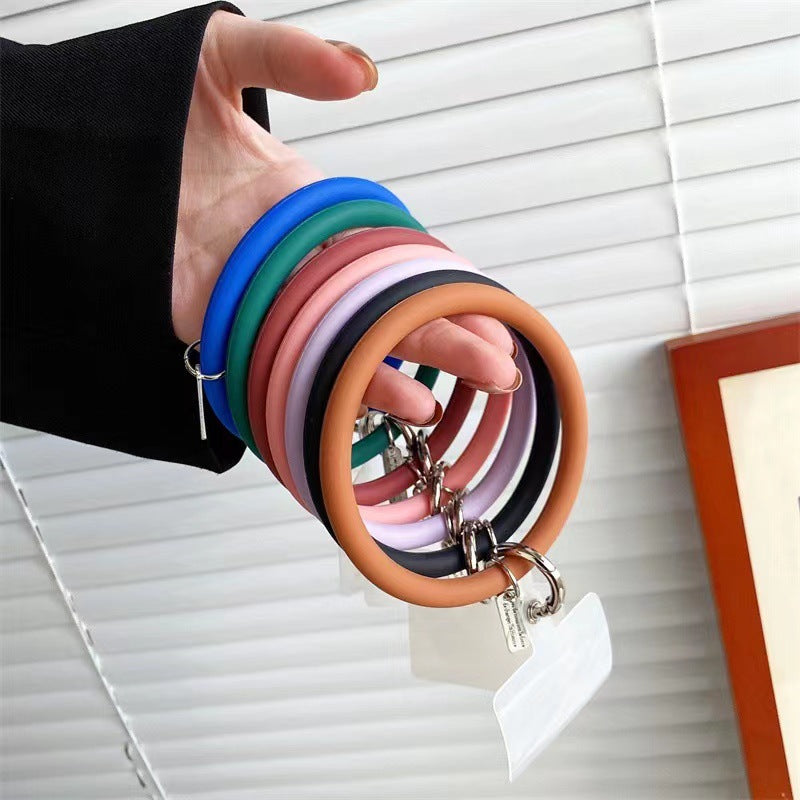 Anti-Lost Silicone Wristbands Ring Circle Bracelet For Mobile Phone (Available)